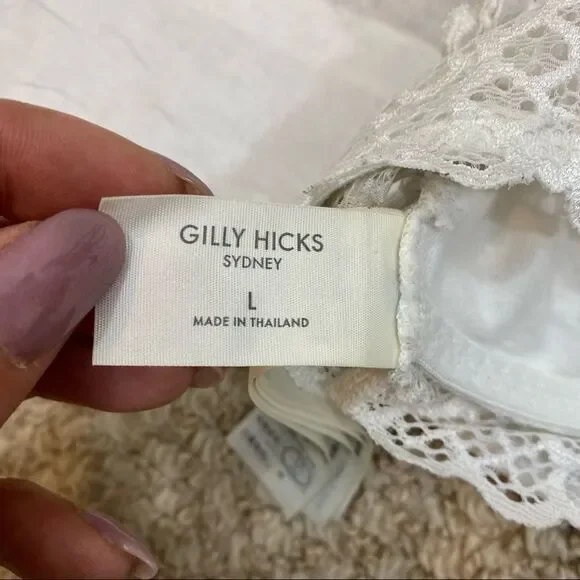 Gilly Hicks Sydney White Lace Bralette Size Large‎ - Picture 8 of 11